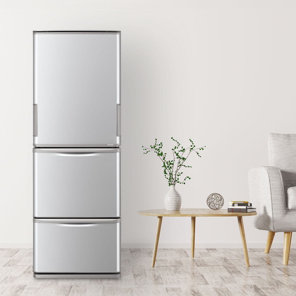 SHARP SJ-W352E-S（冷蔵庫下に敷くマット付き） SJ-W352E | 冷蔵庫