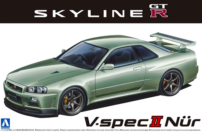 MC#134 Nissan BNR34 Skyline GT-R V-Spec II Nur. '02 Aoshima 06275