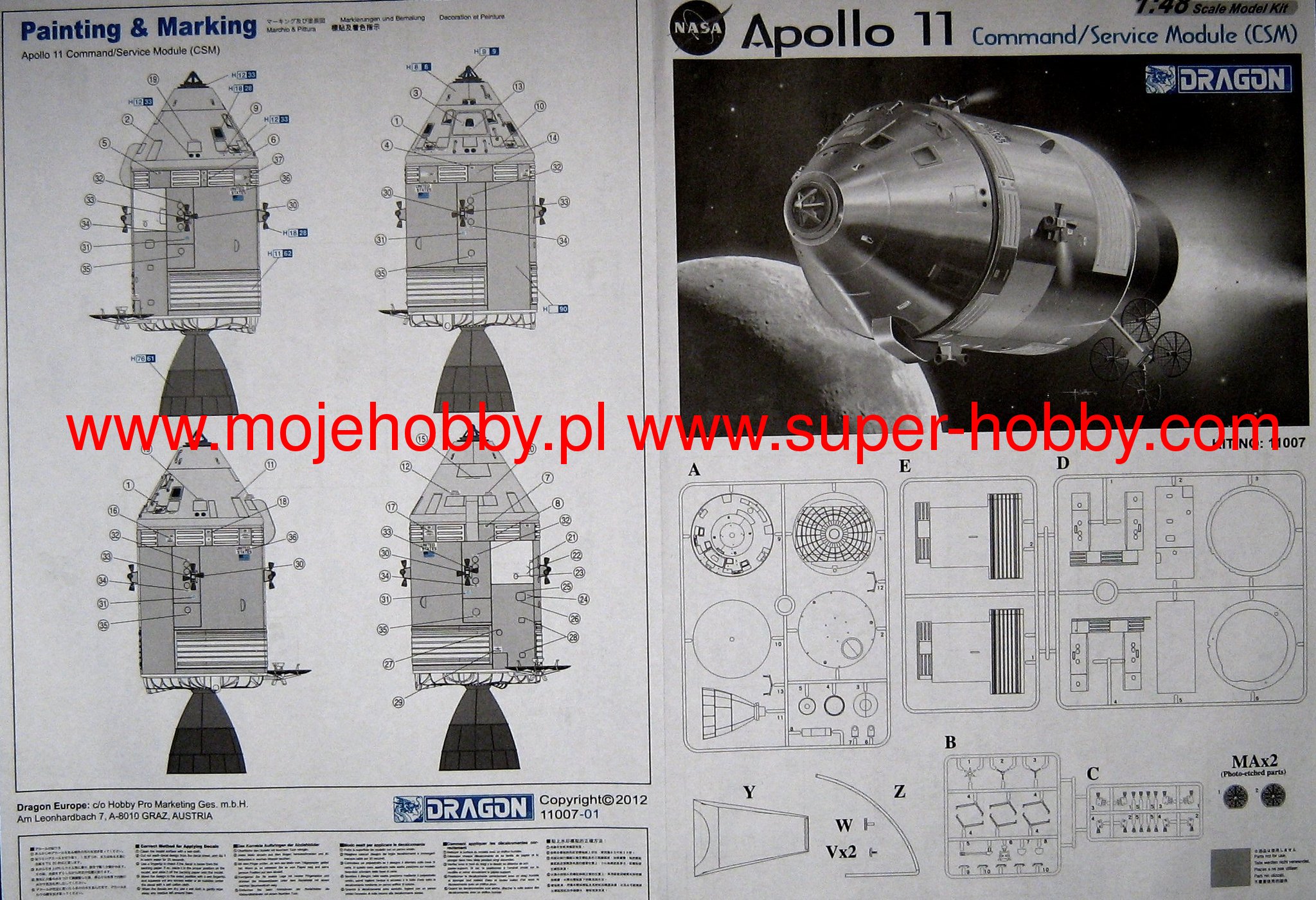 Apollo 11 Command/Service Module Dragon 11007