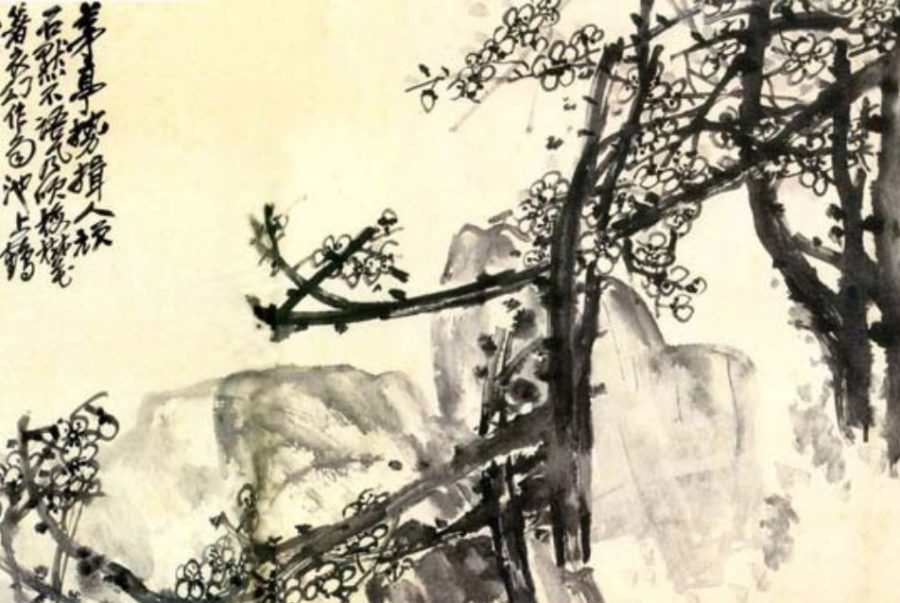 特価】文征明 桃李夜宴図 掛け軸 中堂｜中国絵画｜四尺｜証書