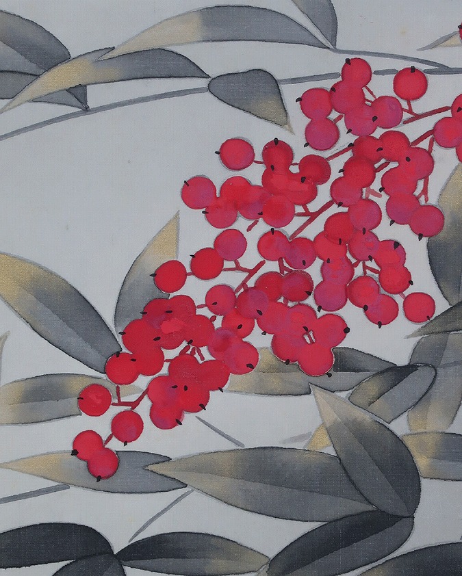 河原勇夫 新春 南天 | 掛軸(掛け軸)販売／表装ご依頼は掛軸いっぷく