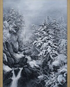 武藤孤舟 雪の峡谷 | 掛軸(掛け軸)販売／表装ご依頼は掛軸いっぷく掛軸