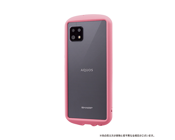 AQUOS sense6/sense6s 耐衝撃背面クリアケース「AIR」 コーラルピンク