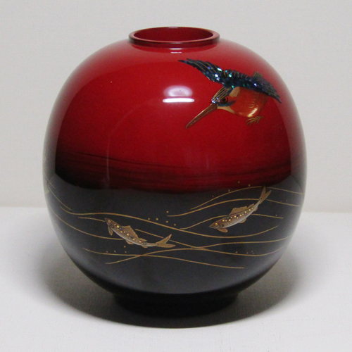 GG様リクエスト 輪島塗り 田村製/螺鈿桜文/ラウンド型手付き盆