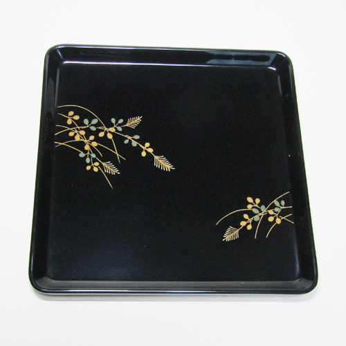 値下げ 輪島塗 漆器 お盆 長手盆 道元の句 作者読めません