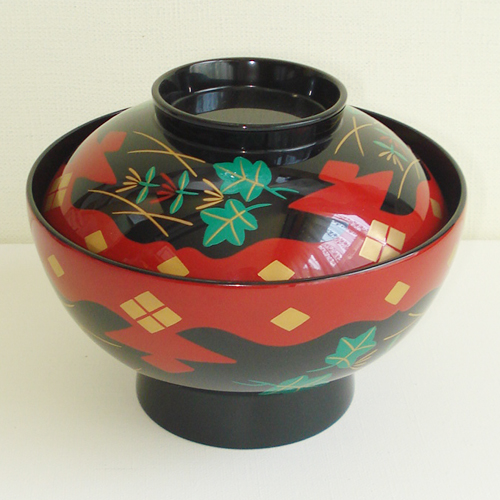 輪島塗盛上金蒔絵蓋付椀10客昭和初期