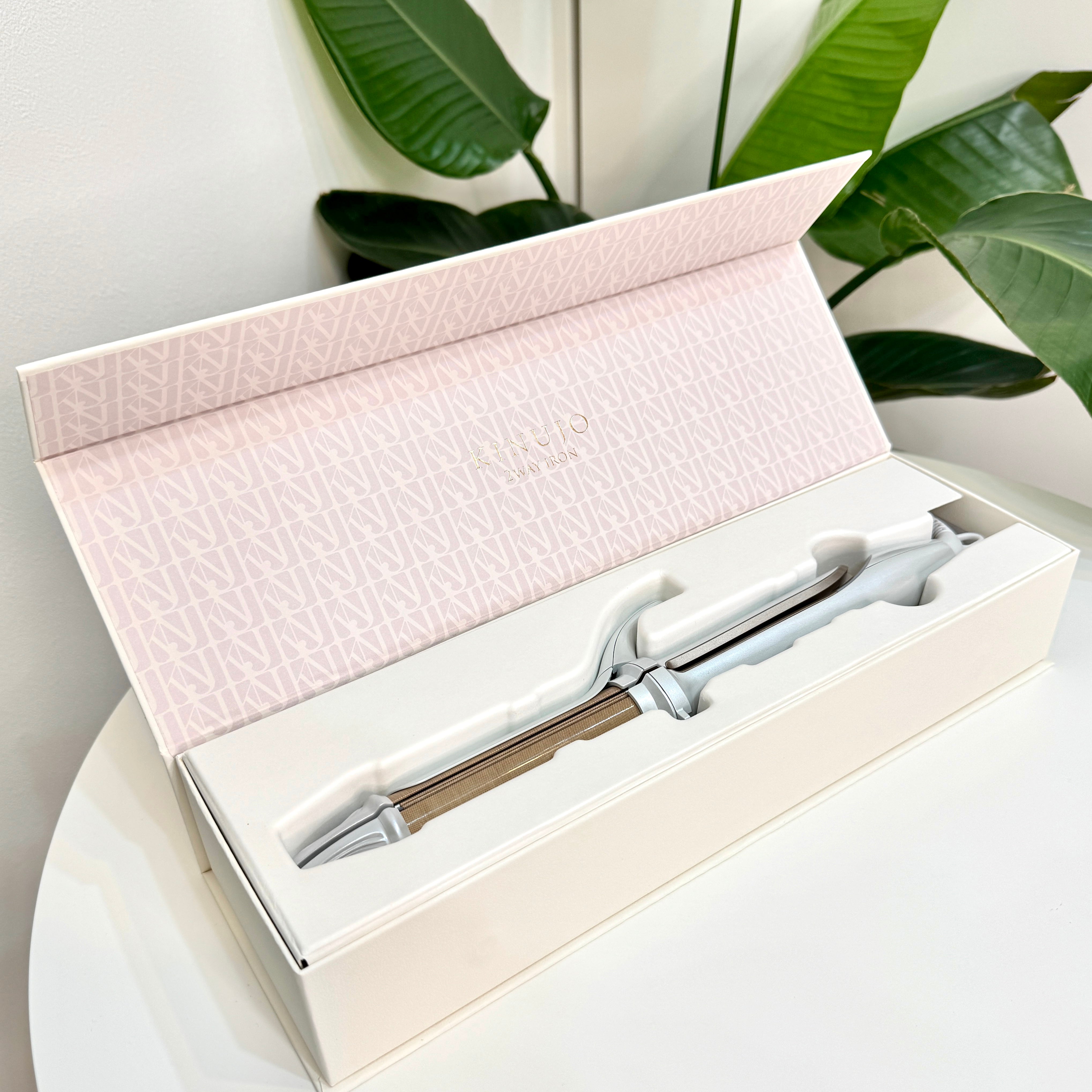 絹女~KINUJO~ 2way ヘアアイロン【カールプレート26mm, 32mm】 – 髪と