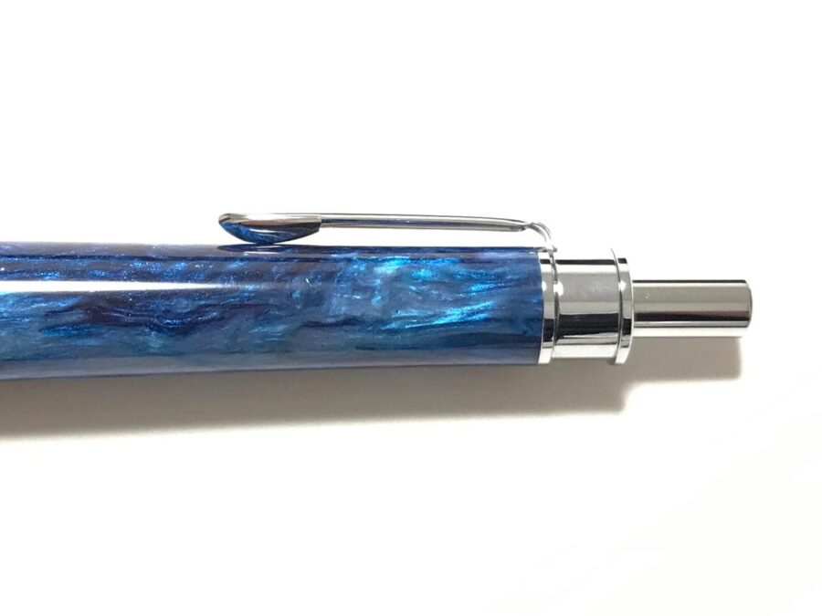 木軸ペン工房 金杢犀1点物レジン silver ボールペン