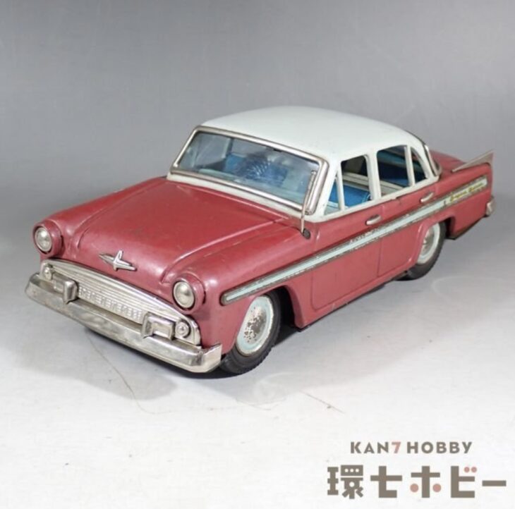 昭和レトロ初代プリンススカイライン 赤色 ブリキ BANDAIバンダイ