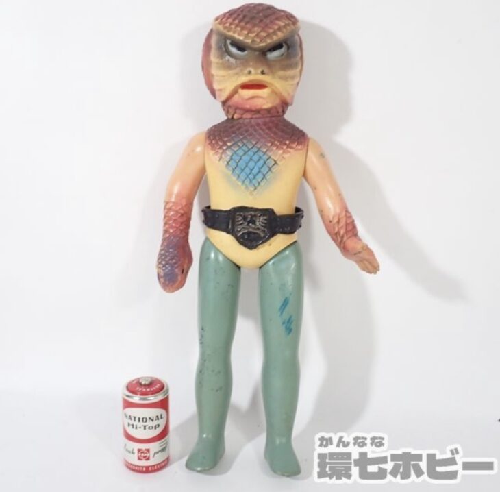 当時物 旧バンダイ 仮面ライダー 怪人 コブラ男 ソフビ BANDAI/石森