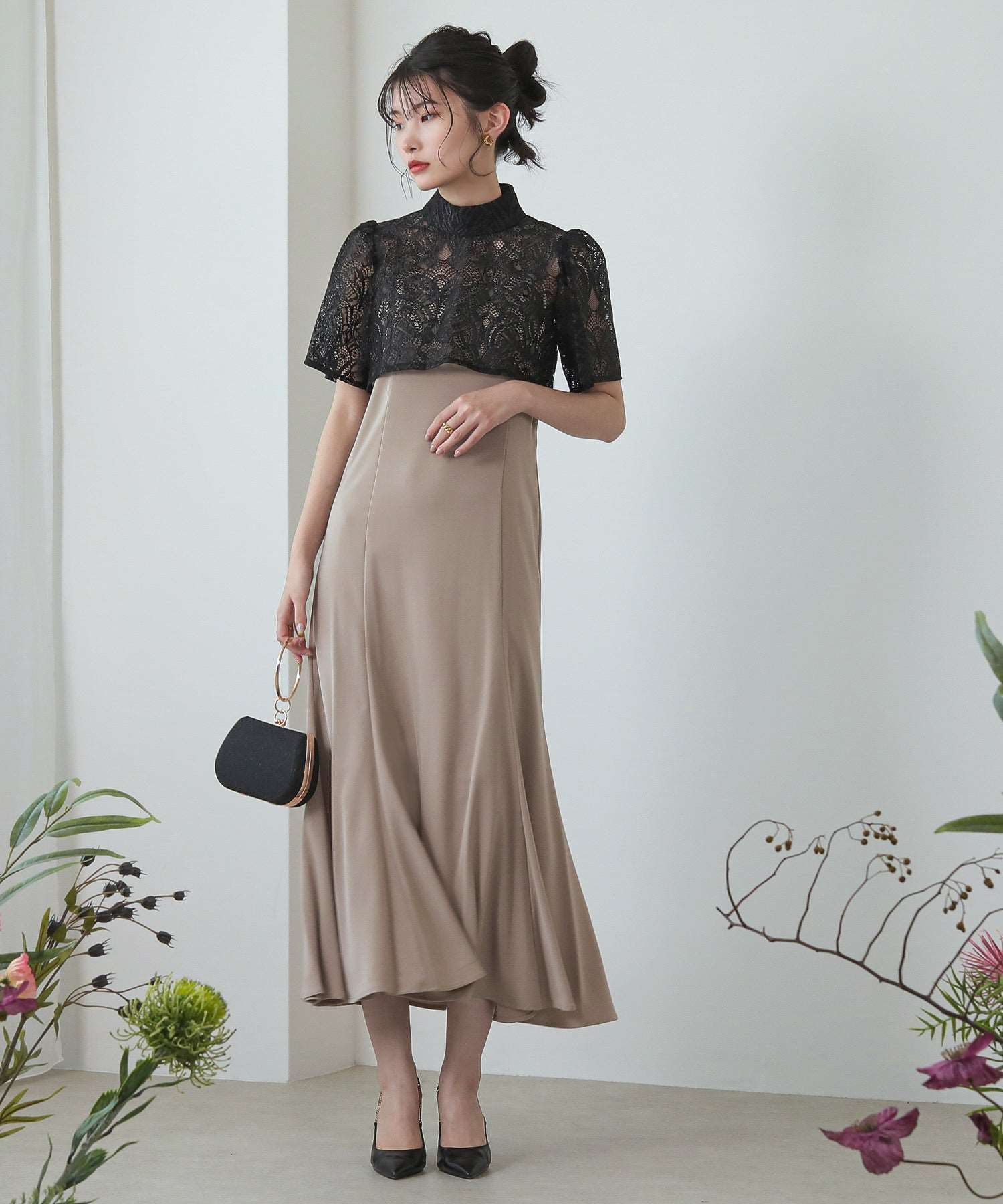 3wayレースボレロ&マーメイドキャミパーティードレス