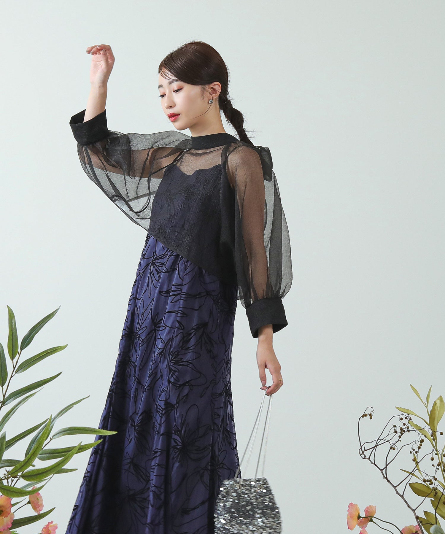 kanaボウタイ リボン ボレロ キャミワンピース 2点セット オケージョン