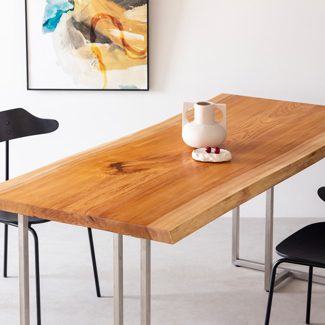 一枚板 / ケヤキ #0004 板目の模様が美しいテーブル天板 1805 × 740