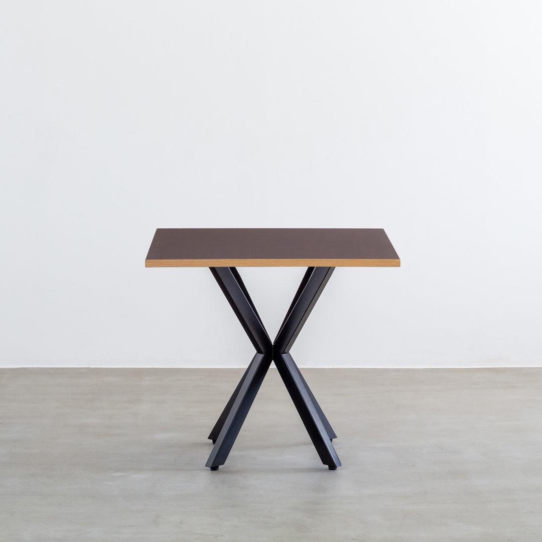 THE CAFE TABLE / リノリウム Black Steel カフェX × スクエア 70 - 80