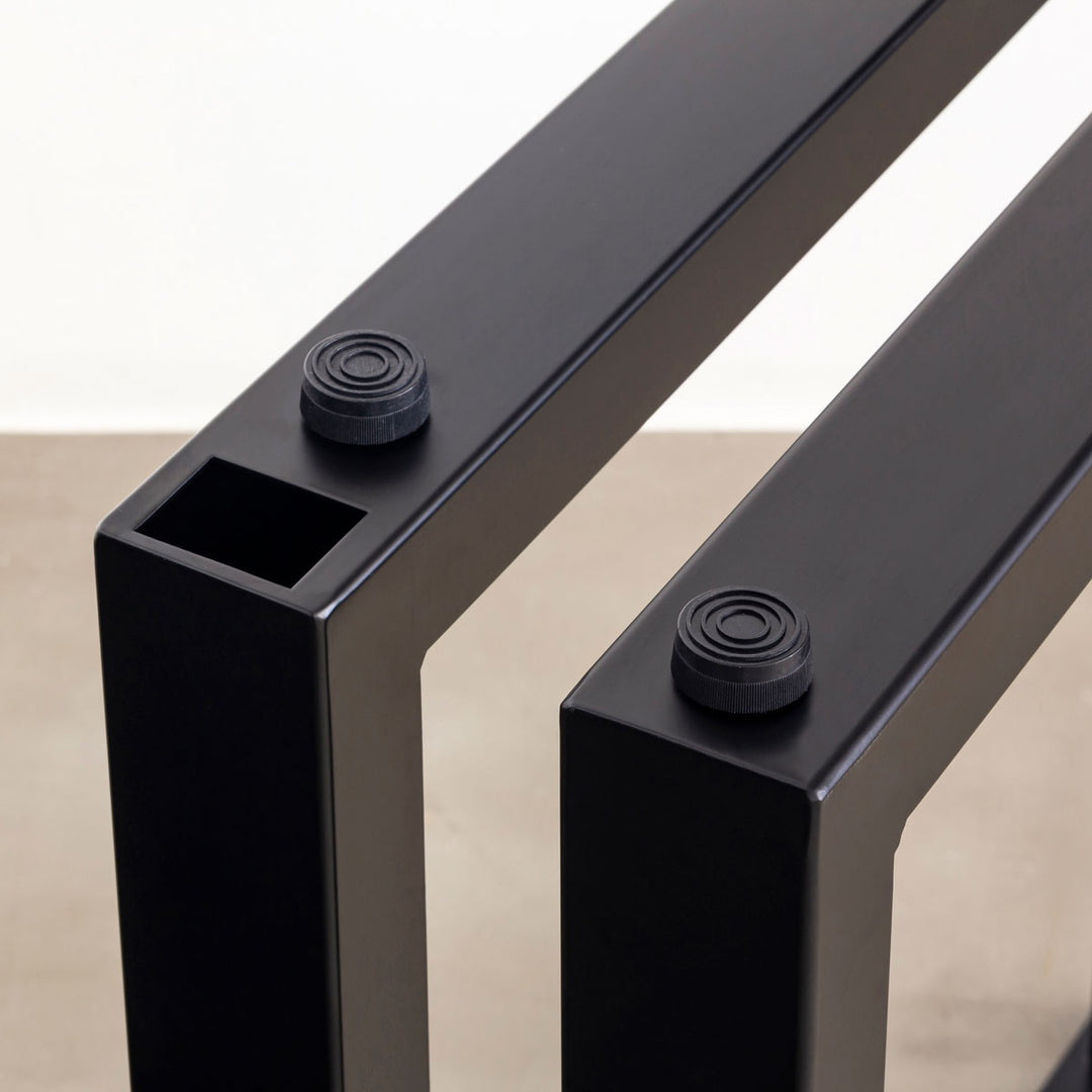 THE LEGS / スクエア 配線孔付き × Black Steel / 1脚・2脚セット