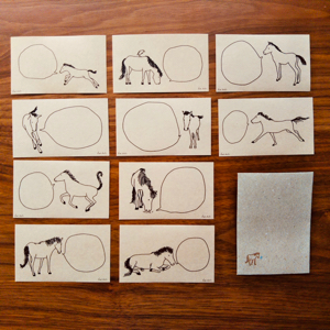 ミニ絵馬メッセージカード ダイカット ペーパークラフト10枚400円です