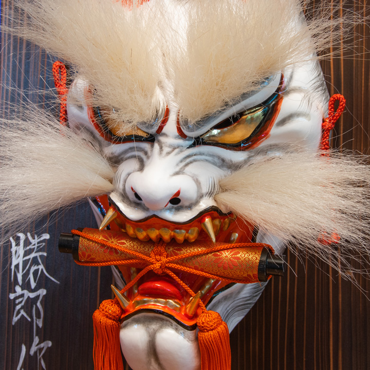 広島神楽面（狐） 神楽面 石見神楽 柿田勝郎面工房：石見神楽面 悪
