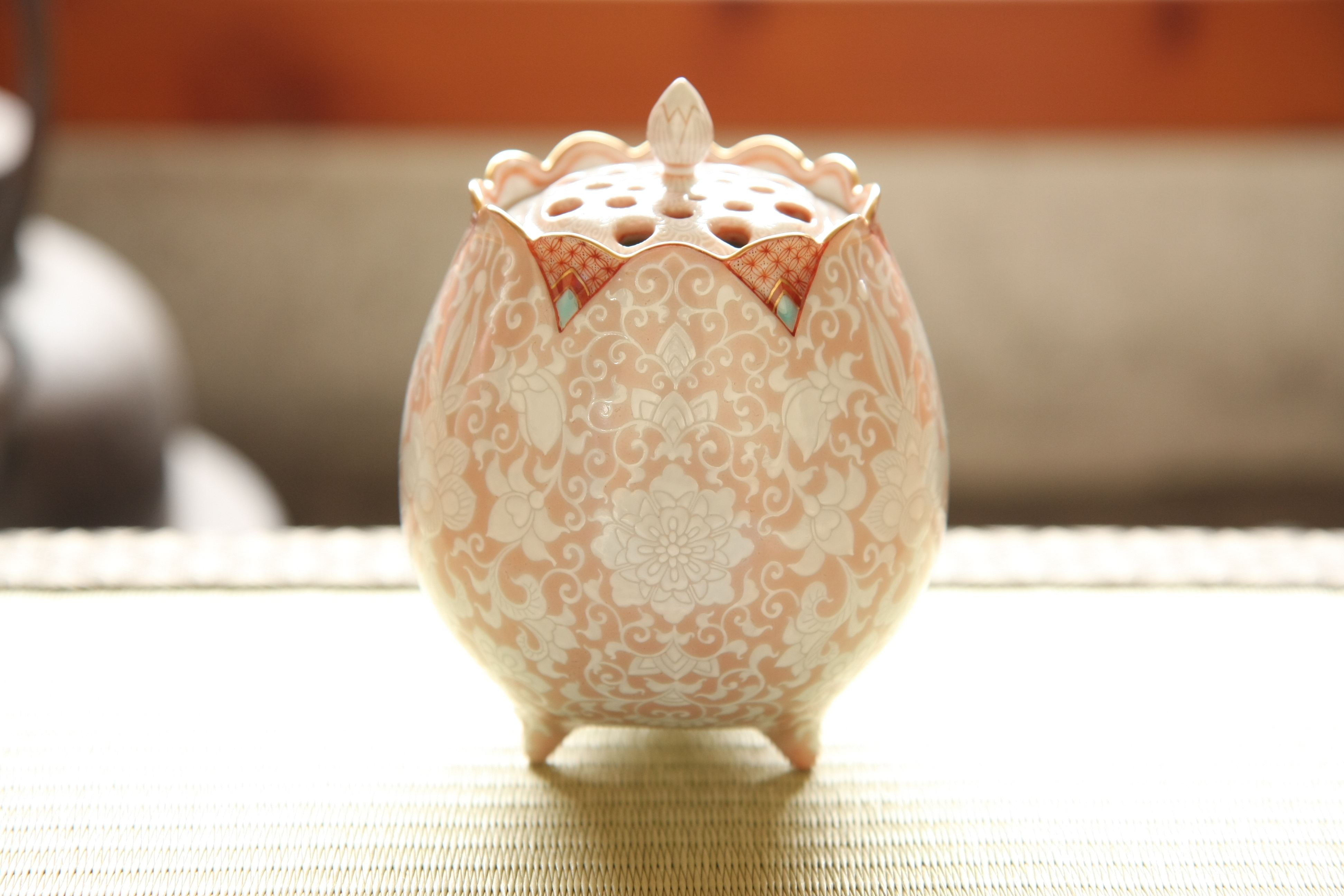 香炉 龍 鳳凰 白菜 獅子双耳 バッタ 銅香炉 銘あり 小物入れ