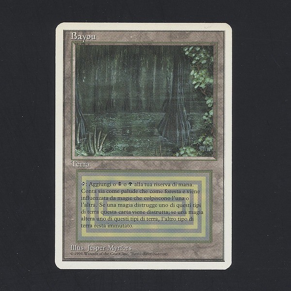 買取】MTG Bayou イタリア語版 3ED リバイズド デュアルランド 緑 黒