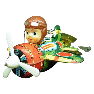 参考価格】BCバンダイ ブリキ ぼくらの英雄 空飛ぶゼロ戦 ゼンマイ