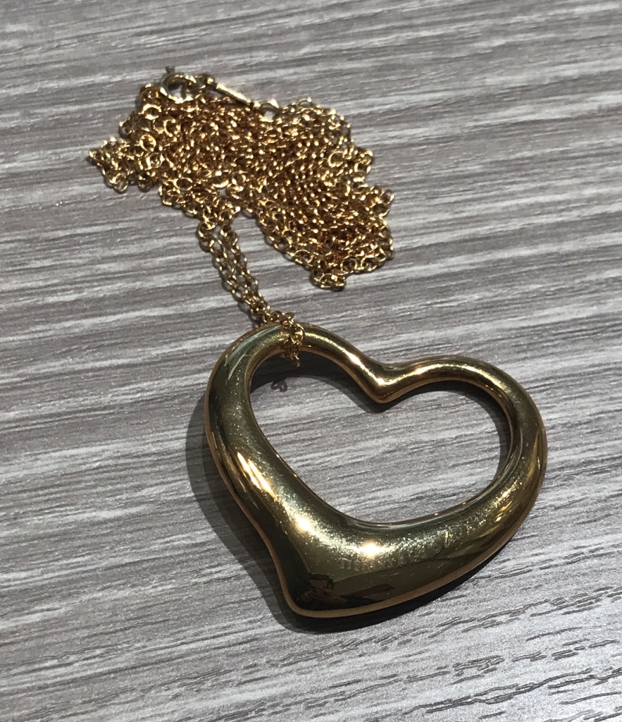 ティファニー K18 オープンハート ペンダントトップ Tiffany＆Co