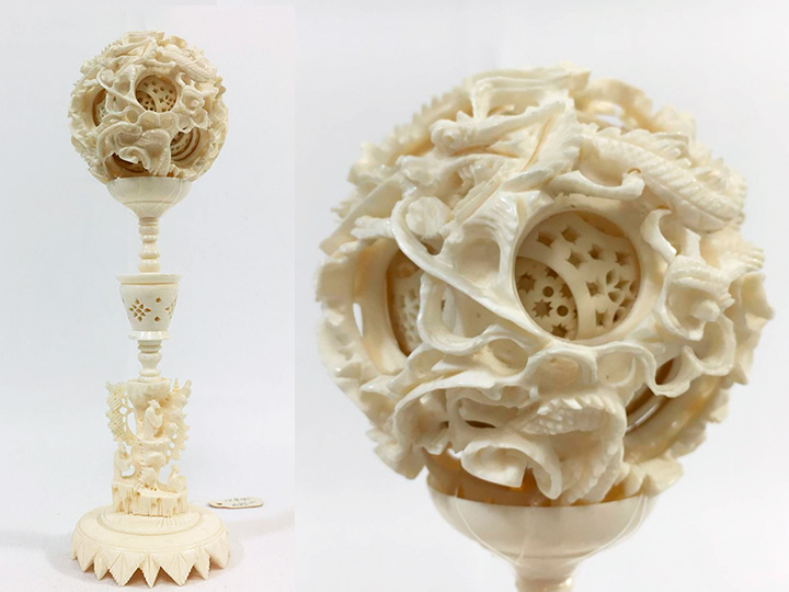 本象牙 多層球龍象彫 買取りました – 買取goodDay