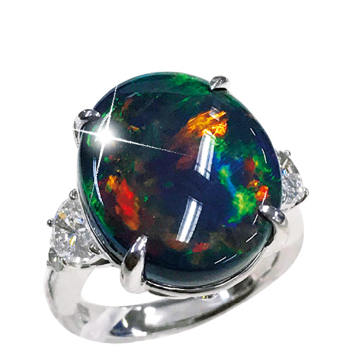 高級宝飾品 ダイヤ メキシコオパール 翡翠 帯留め メキシコオパール