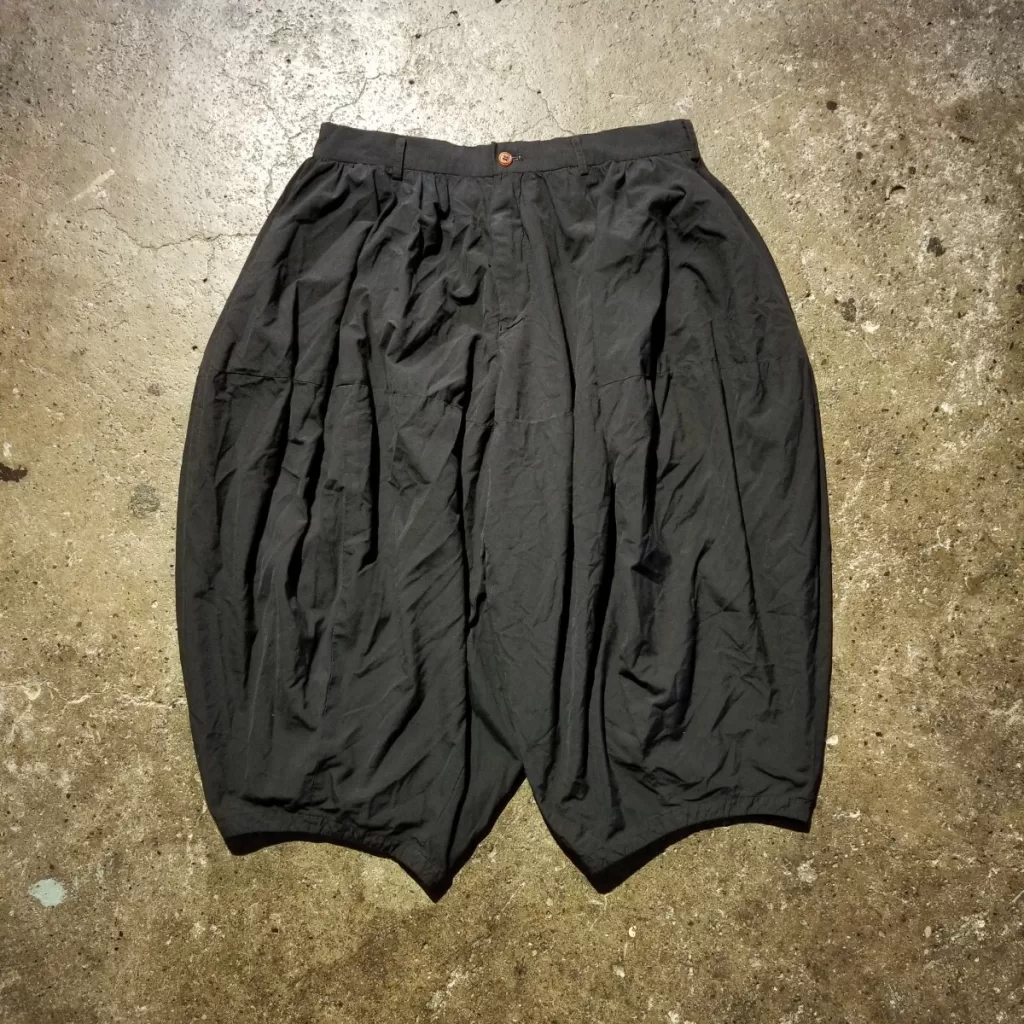 black comme des garcons 23aw エステル 縮絨パンツ black comme des