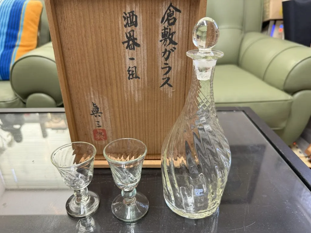 倉敷ガラス【小谷眞三】吹きガラス酒器を買取致しました | 骨董品買取