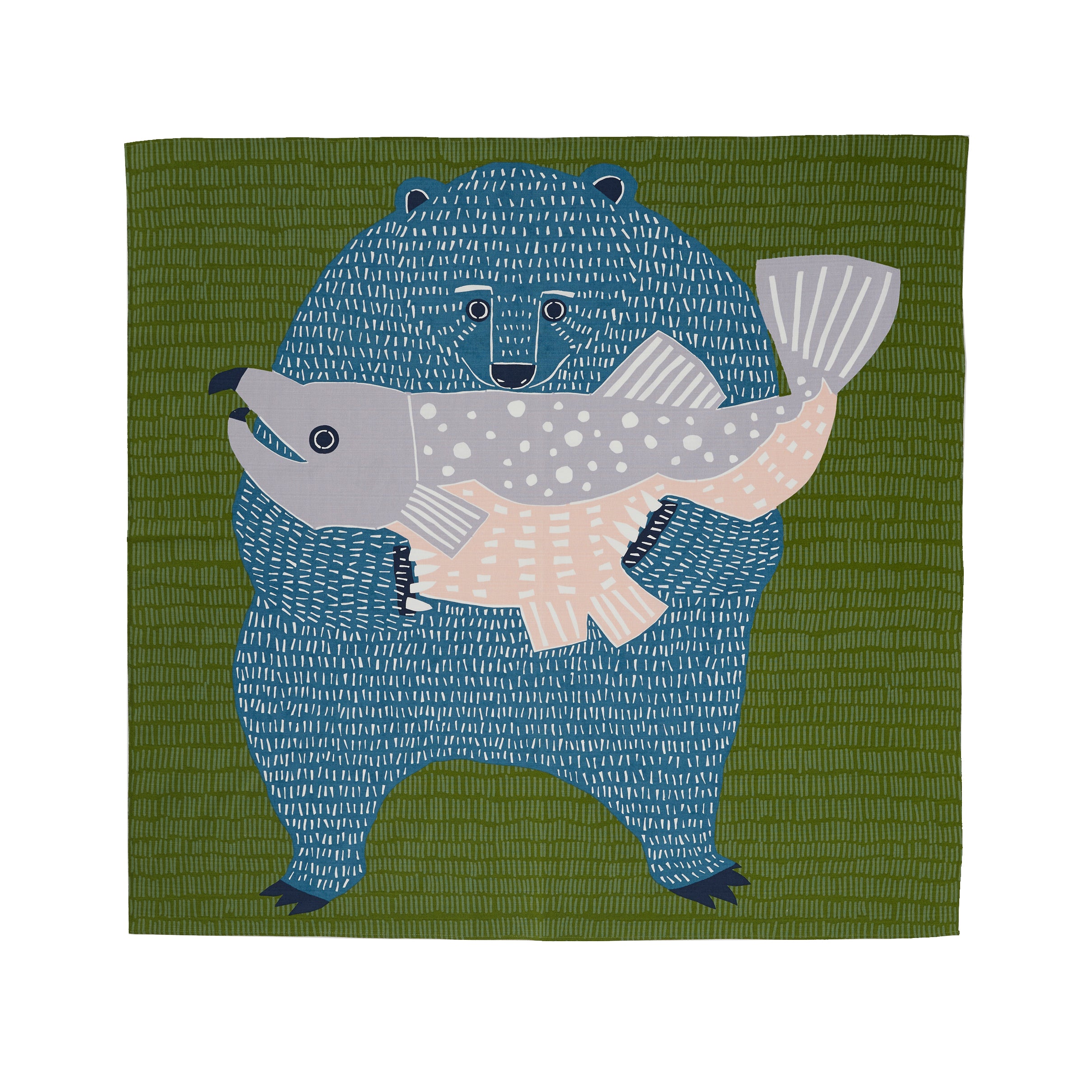 鮭の寒風干しに鼠】熊田耕風 2673 サケとネズミ 共箱 掛け軸 肉筆 鮭の