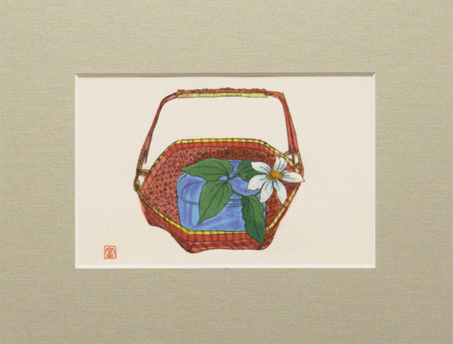 富本憲吉木版画 向日葵の壺」自刻版画集 加藤版画研究所