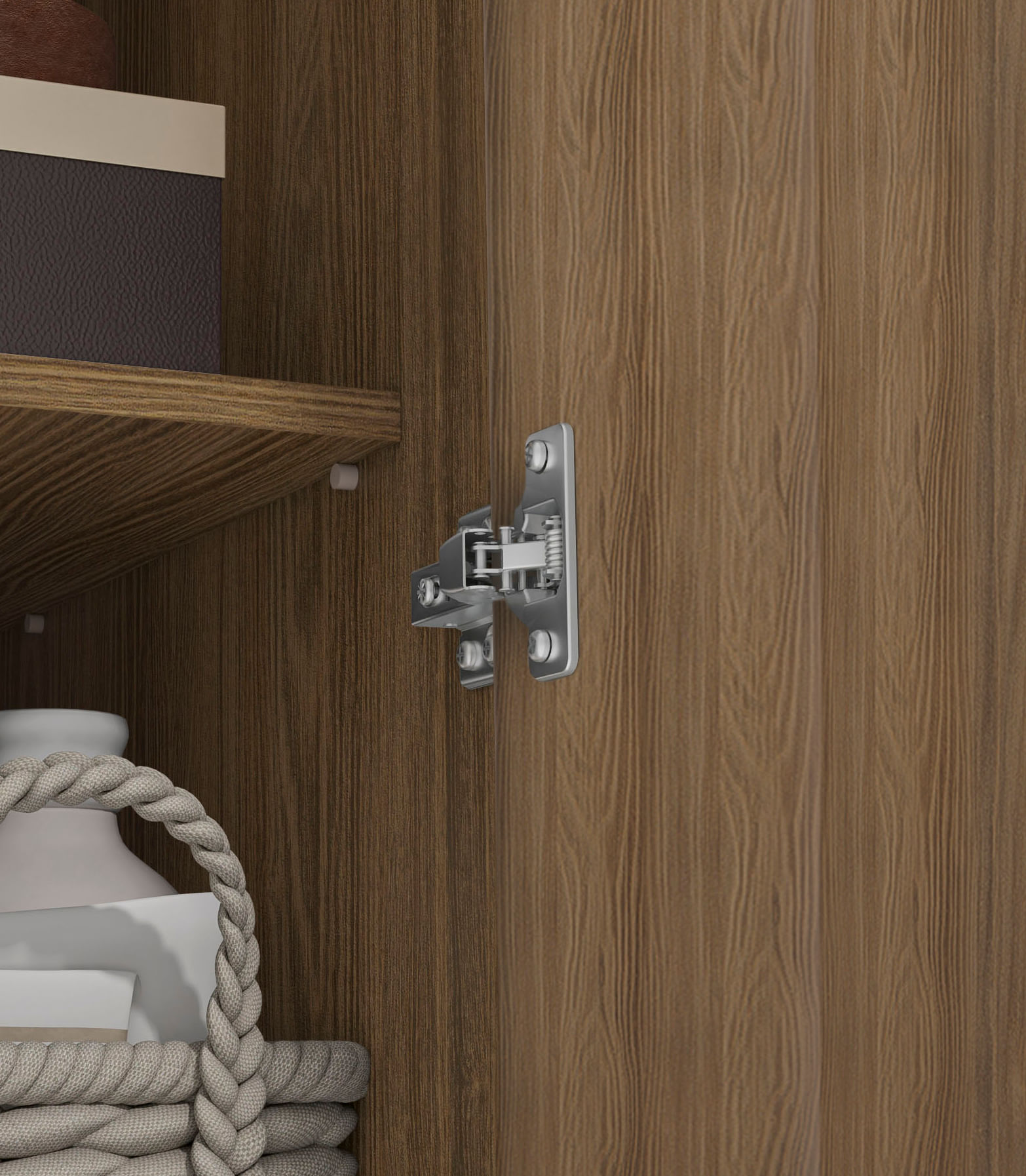 Guarda-Roupa 4 Portas 2 Gavetas Kappesberg Adapt Nogueira