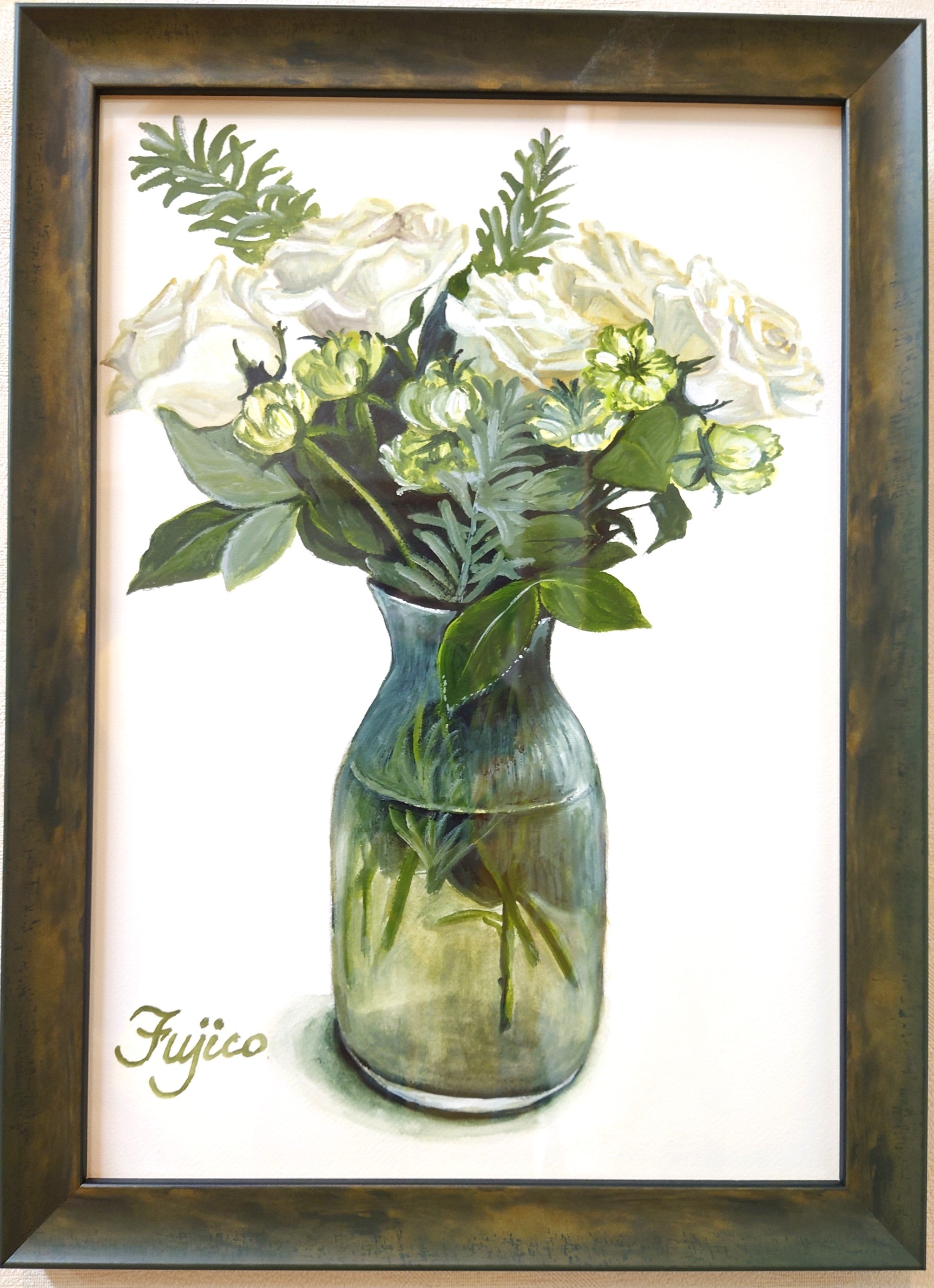 橋本 不二子 額付き 限定版画 サイン・エディション有り 作品証明書