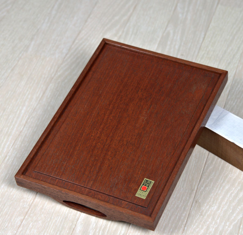 雑貨: 花梨 煎茶盆 若畑作 no.8210 / 唐木家具OSAKA