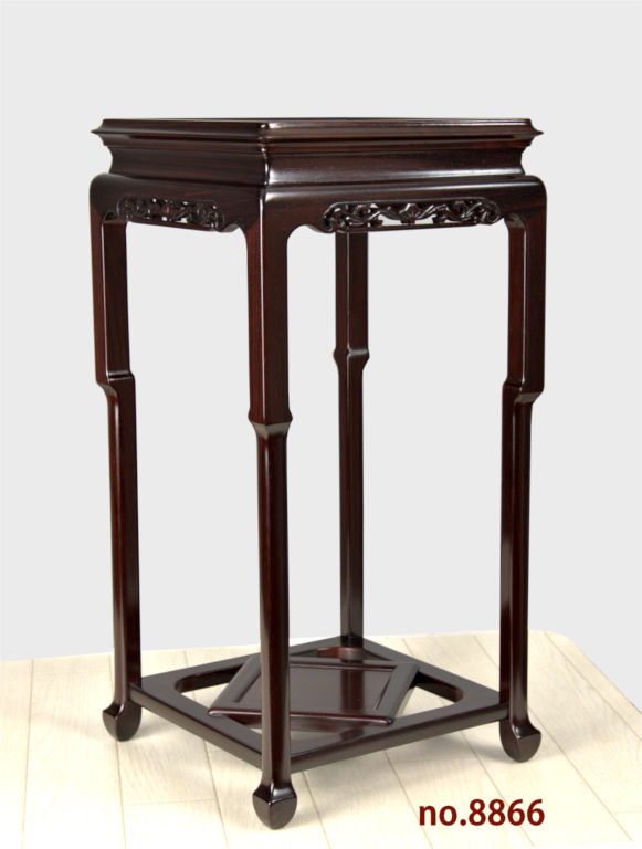 時代物 唐木製 飾台 長方卓 高さ19cm 香炉台 花台 盆栽台 アンティーク