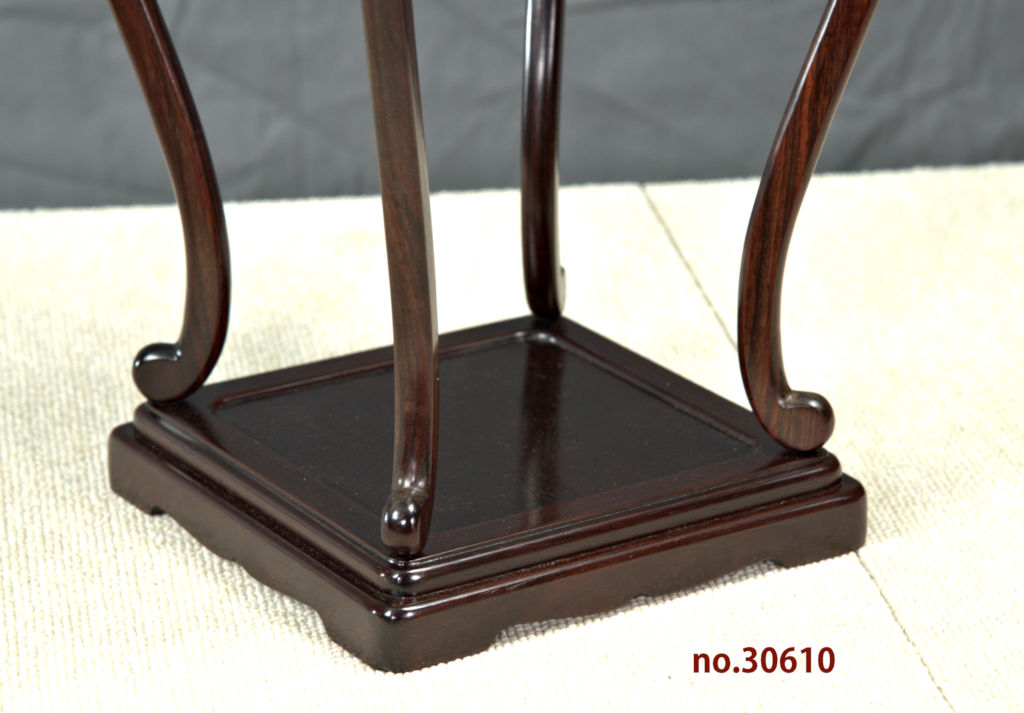 花台: 紫檀 向井作 高卓 木蓮 高さ36cm大阪唐木指物 no.30610 / 唐木