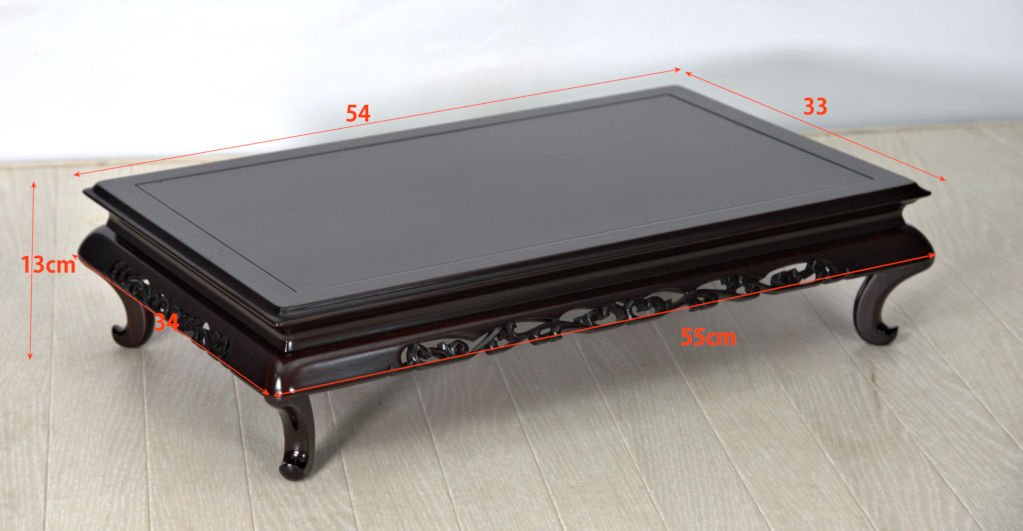 花台: 紫檀 史郎作 唐草 1.8尺 平台 大阪唐木指物工芸 no.8776 / 唐木