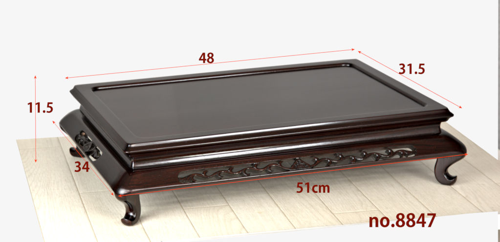 花台□古い木製四足長方形台 竹足 飾台 盆栽台 机 古民具 古美術 時代