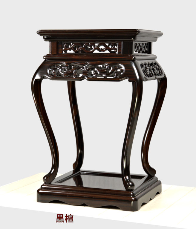花台: 黒檀 木蓮 高卓 no..5508 / 唐木家具OSAKA