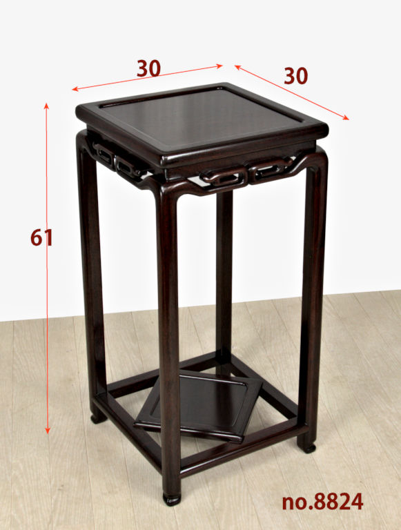 花台: 花梨 角高卓 高さ60cm 日本製 no.8824 / 唐木家具OSAKA