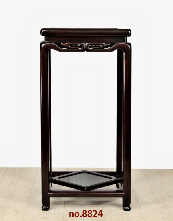 花台: 花梨 角高卓 高さ60cm 日本製 no.8824 / 唐木家具OSAKA