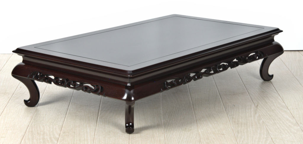 花台: 紫檀 史郎作 唐草 1.8尺 平台 大阪唐木指物工芸 no.8807 / 唐木