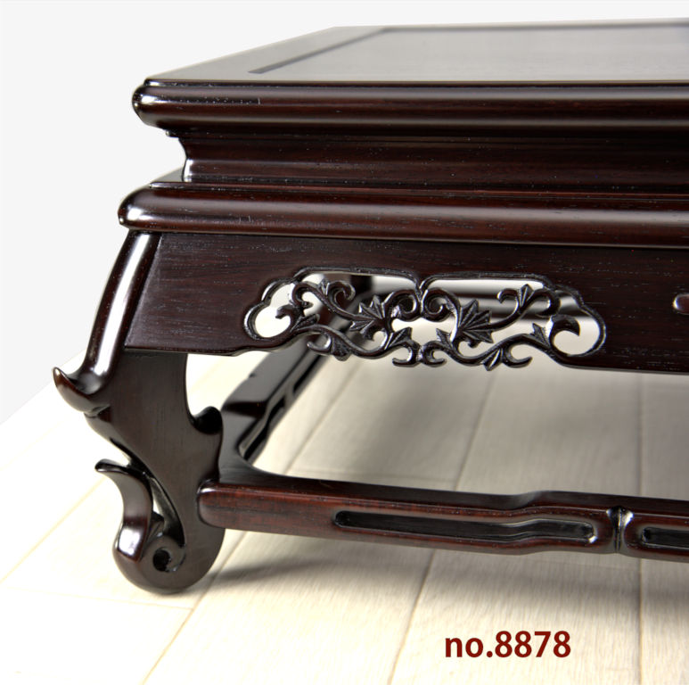 花台: 紫檀 三重透かし彫り 1.8尺平台 大阪唐木指物 no.8878 / 唐木