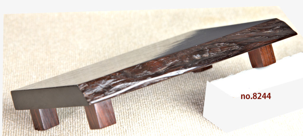 花台: 紫檀自然木 小さい花台 盆栽台 若畑作 巾26.5 大阪唐木指物 no