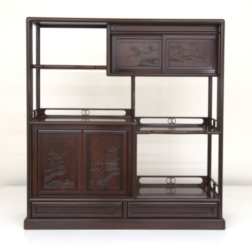 angel 中国 唐木紫壇製 茶棚 茶箪笥 飾り棚 M 6612C 唐木家具 紫檀