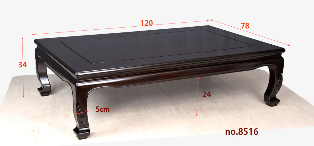 座敷机: 紫檀 中森作 若葉足無地 4尺机 大阪唐木指物 no.8516 / 唐木