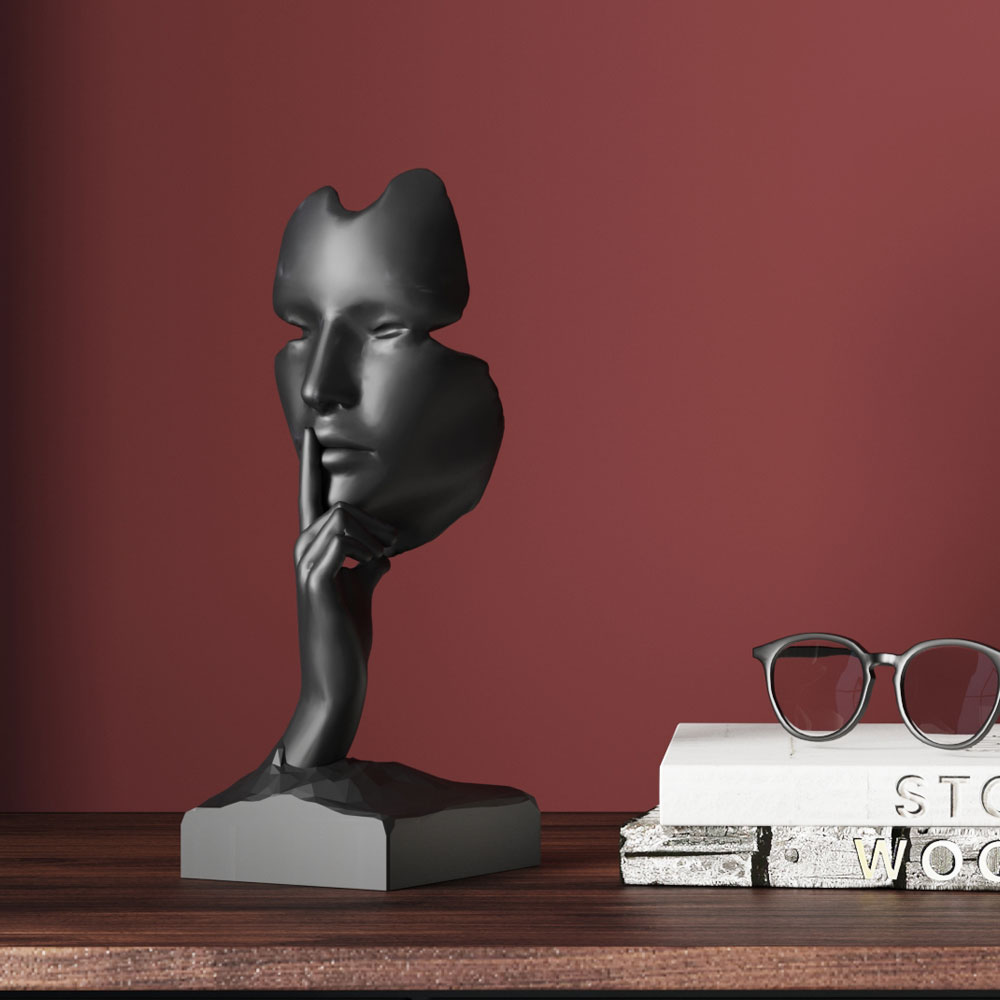 クワイエットフェイスブラック デコオブジェ - オブジェ・置物の通販