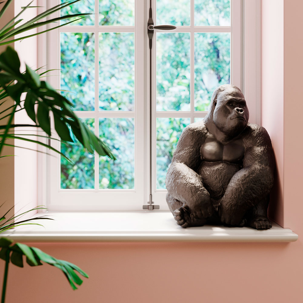 モンキーゴリラサイドミディアム デコフィギア - オブジェ・置物の通販