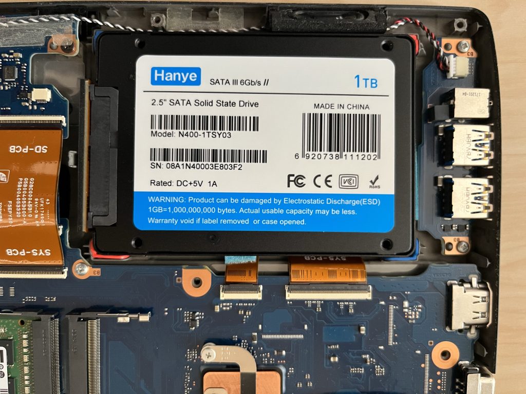 SSD換装1TB[dynabook RX33/FB] | 豊橋市のデータ復旧・パソコン修理