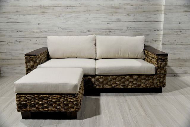 バリ家具】ディジョンソファ 3人掛け グレーホワイトウォッシュ｜8